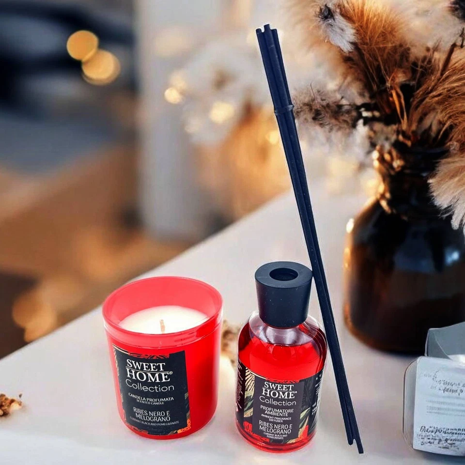 Sweet Home Profumatore Ambiente Con Candela Profumata Ribes Nero e Melograno - immagine 3